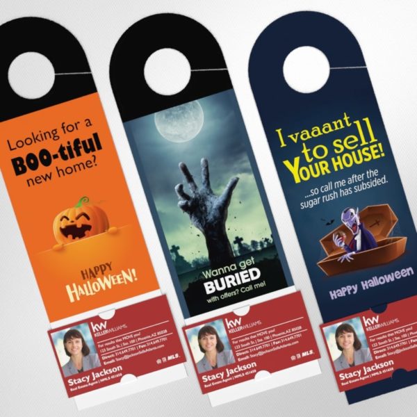 Halloween BizCard Door Hangers