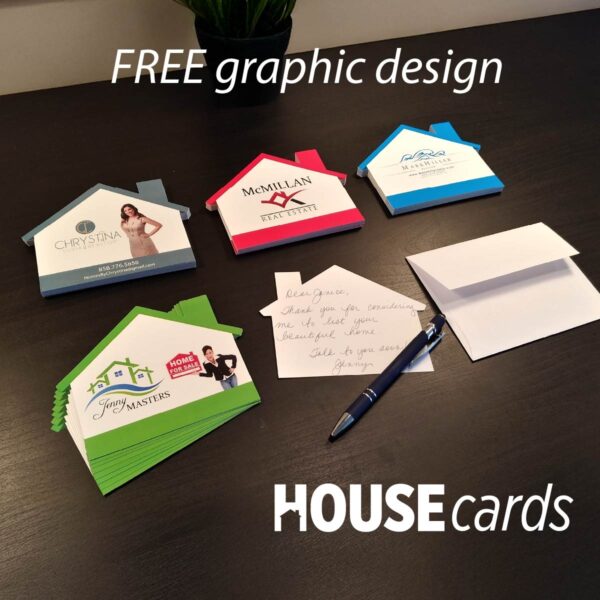 200 Custom HouseCard Mailers w/envelopes